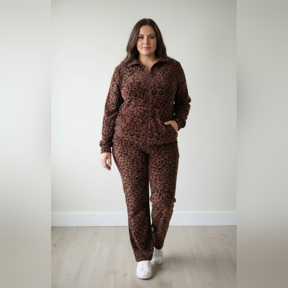 Athletic Works Pants - Athletic Works Brown and Black Leopard Print Outfit